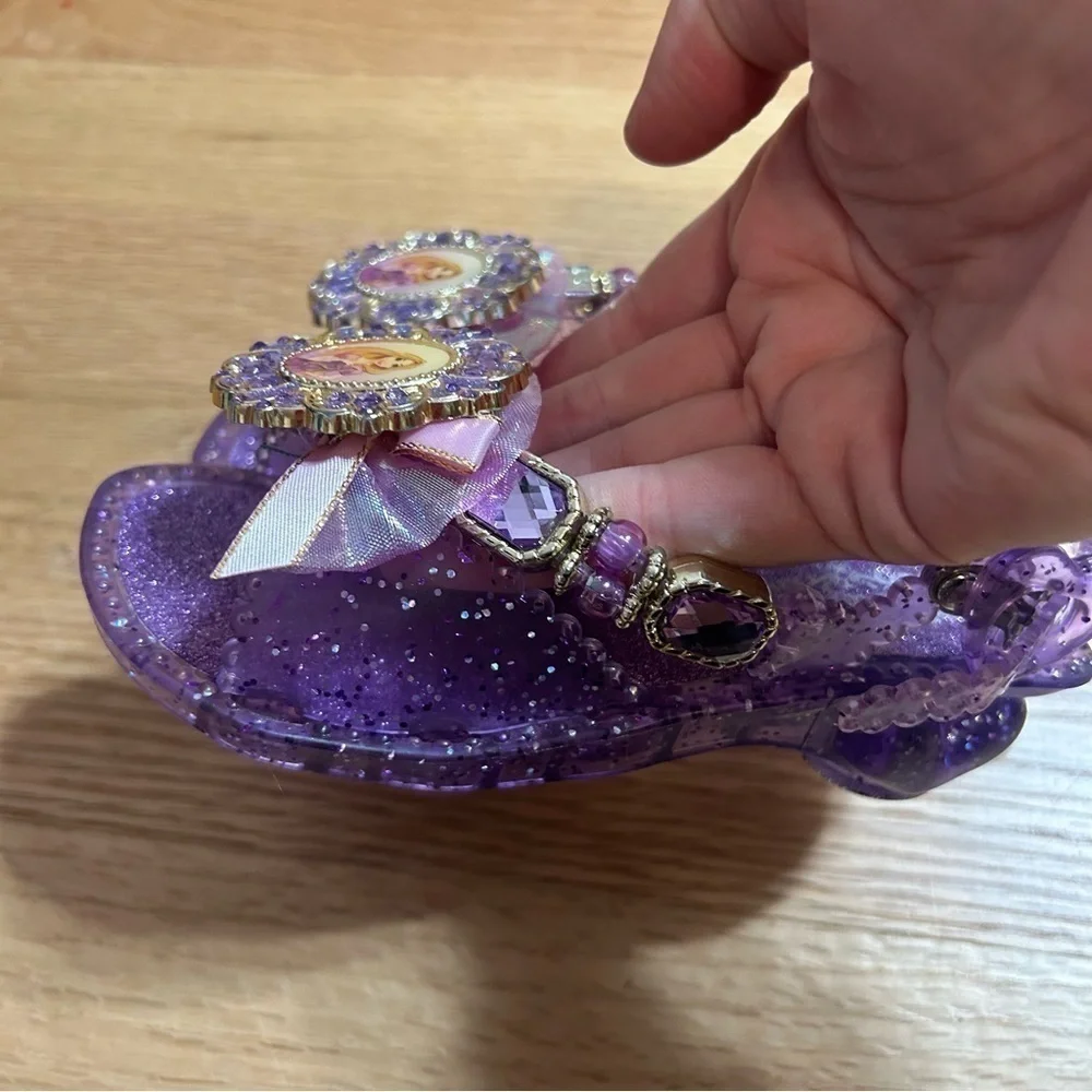 Disney Rapunzel Light Up Dress Shoes Purple 7/8 Kids Girls Toddler Costume Play